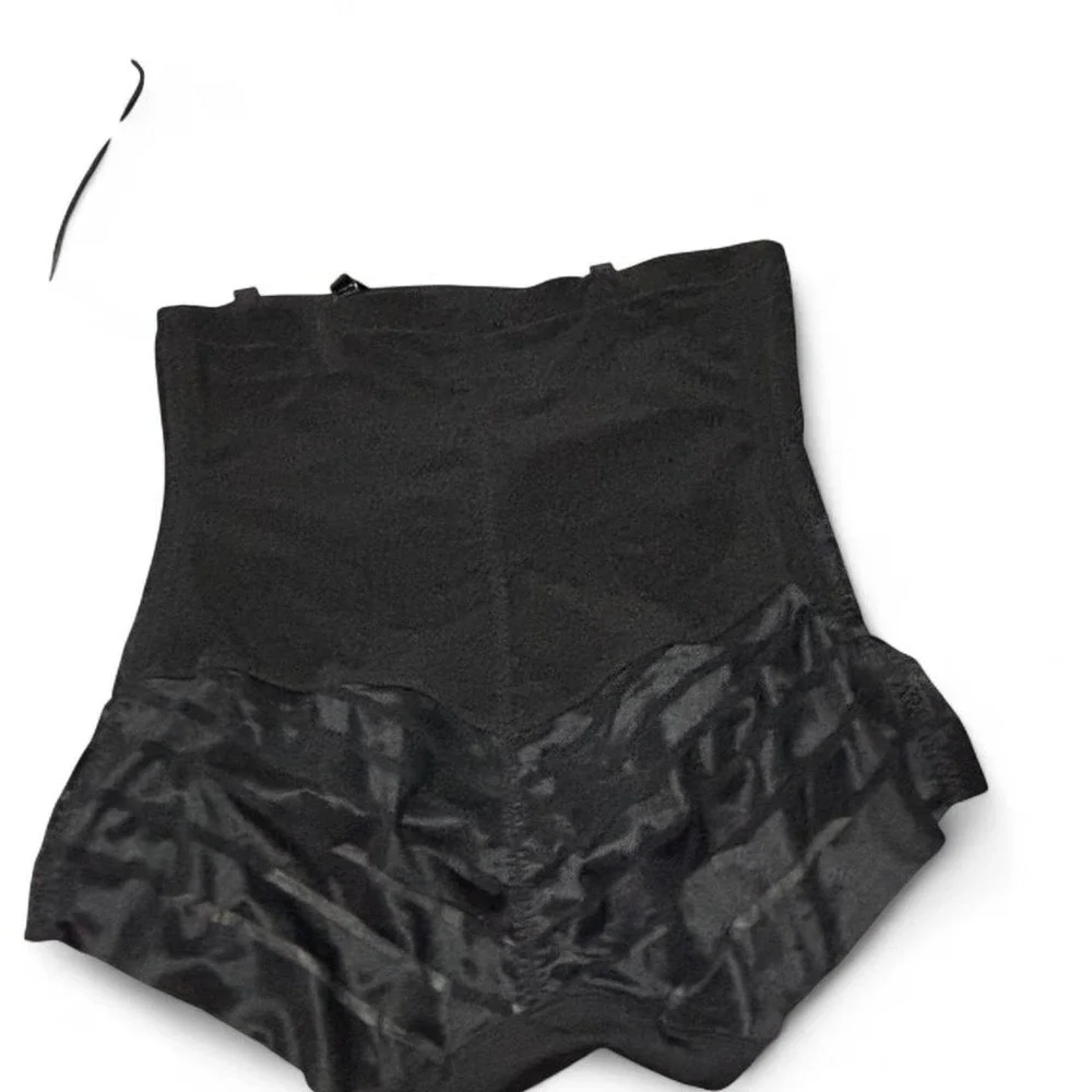 Black high-waisted shapewear shorts in size XXL